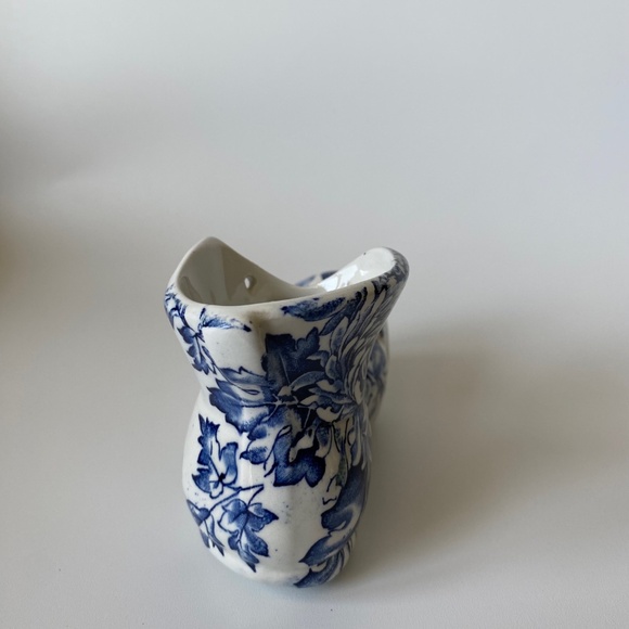 Old Foley James Kent Boot Shoe with Blue Chrysanthemum 1950s Staffordshire Engla - Picture 7 of 10